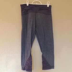 lululemon heathered blue crops